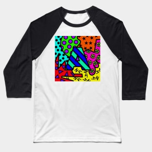 Alphabet Series - Letter A - Bright and Bold Initial Letters Baseball T-Shirt